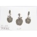 Handmade Apple Pendant Earrings Set 925 Sterling Silver Marcasite Stones A374